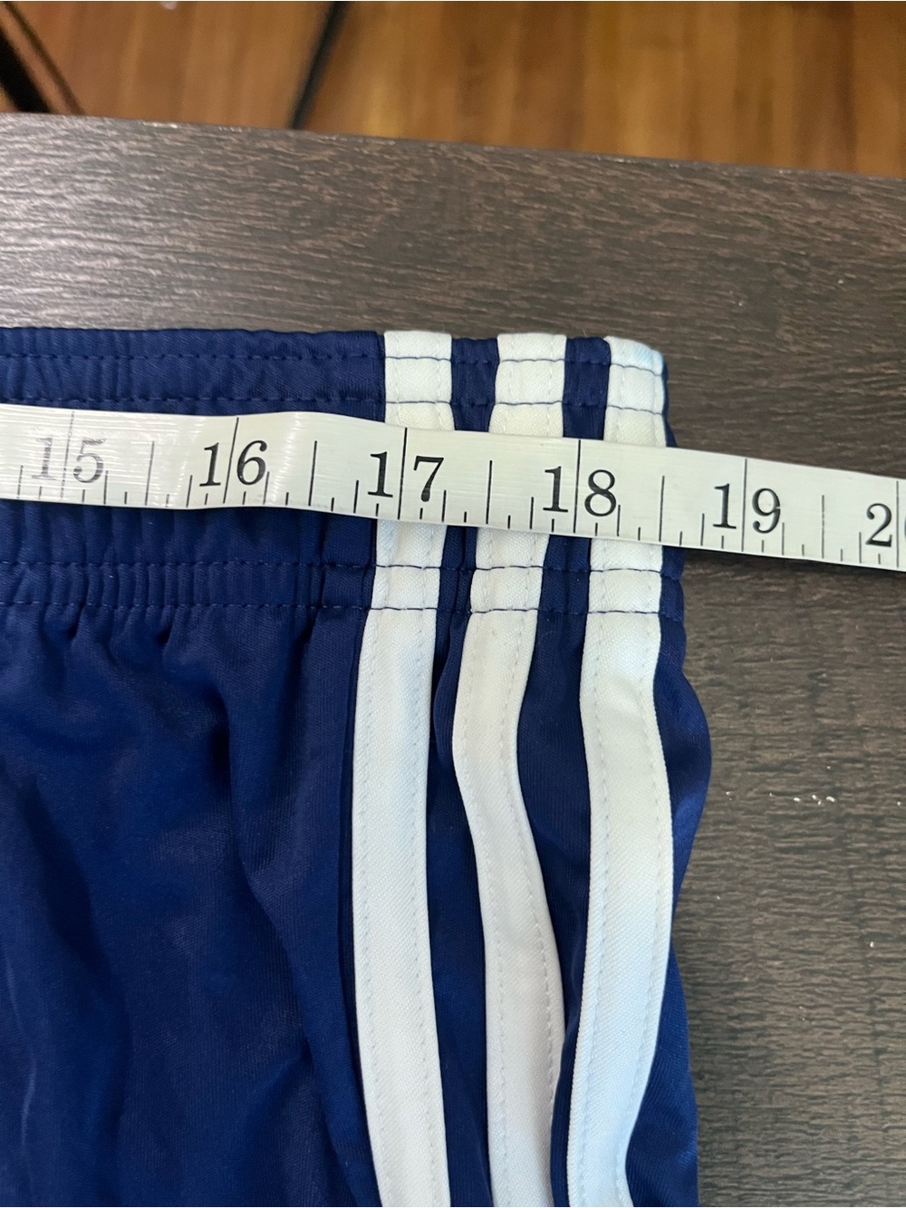adidas Navy Athletic Shorts with White Three-Stripe Detail 2X nwt - Picture 3 of 9